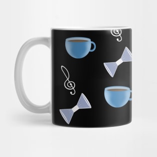 Musical party, a cup of coffee, a butterfly and a treble clef Mug